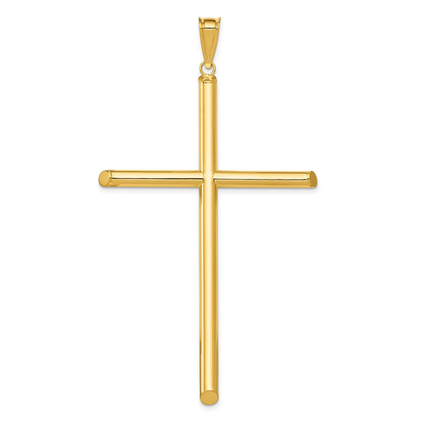 14KT Yellow Gold 73X42MM Cross Pendant-Chain Not Included