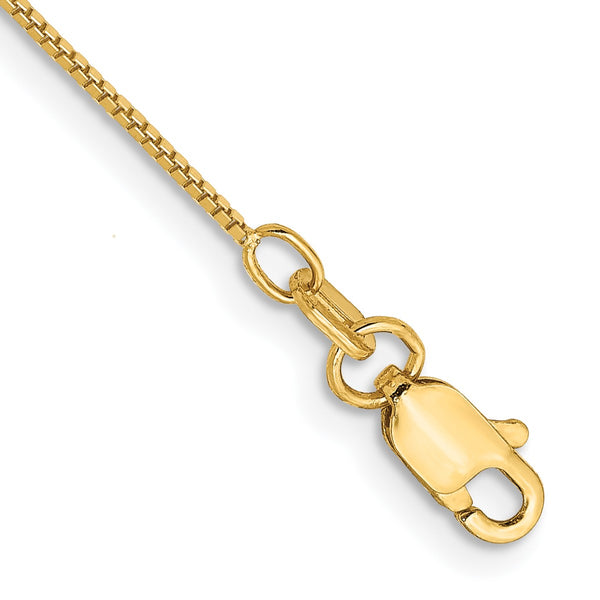 14KT Yellow Gold 7" 0.7MM Box Chain Bracelet