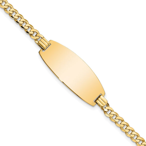 14KT Yellow Gold 7" 11.5MM Curb ID Bracelet