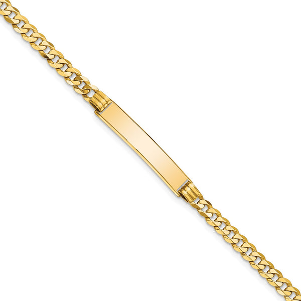 14KT Yellow Gold 8" 4.5MM ID Curb Bracelet
