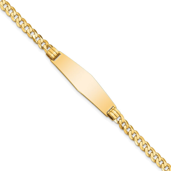 14KT Yellow Gold 8" 9.5MM ID Curb Bracelet