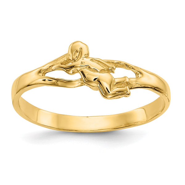 14KT Yellow Gold Angel Ring; Size 2
