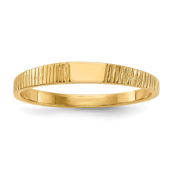 14KT Yellow Gold Baby Ring; Size 2