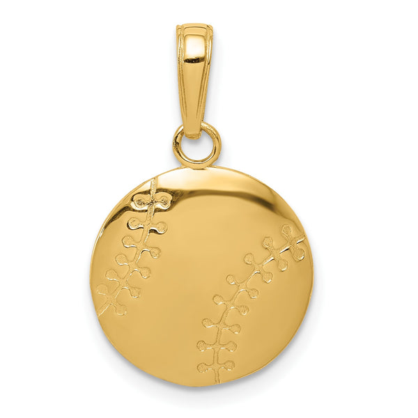 14KT Yellow Gold Baseball Charm