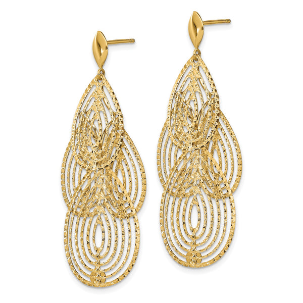 14KT Yellow Gold Chandelier Earrings