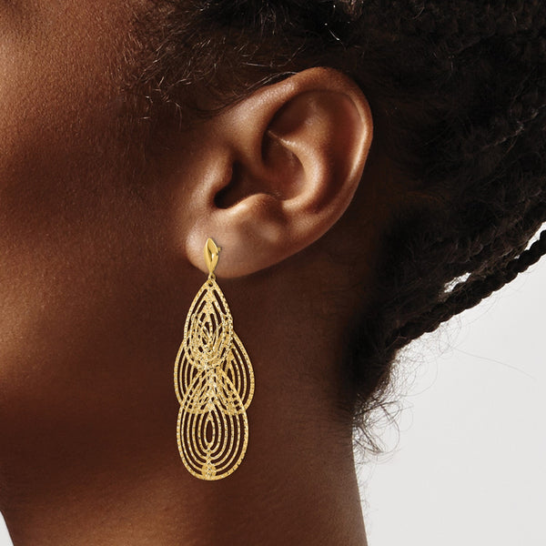 14KT Yellow Gold Chandelier Earrings