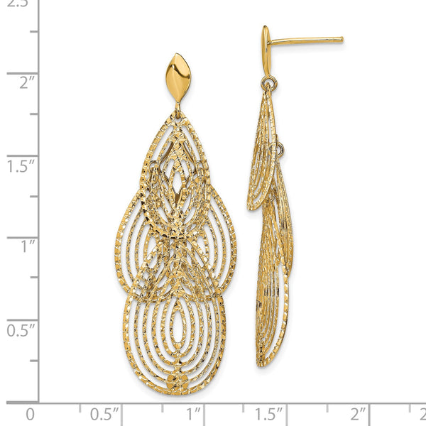 14KT Yellow Gold Chandelier Earrings