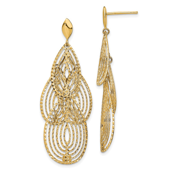 14KT Yellow Gold Chandelier Earrings