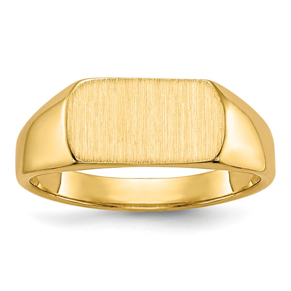 14KT Yellow Gold Childrens Signet Ring; Size 3