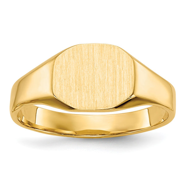 14KT Yellow Gold Childrens Signet Ring; Size 3