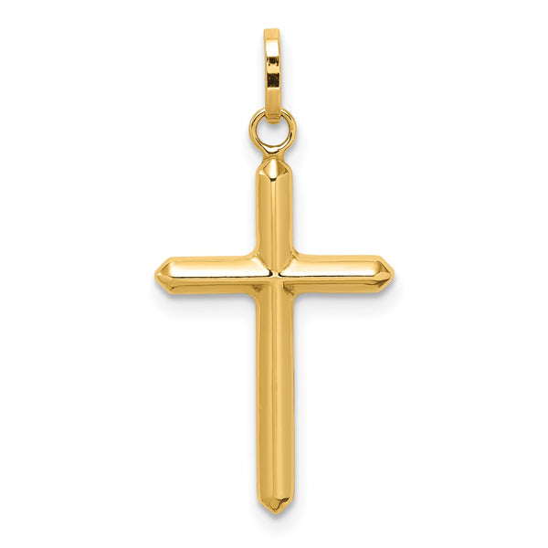 14KT Yellow Gold Cross Pendant-Chain Not Included