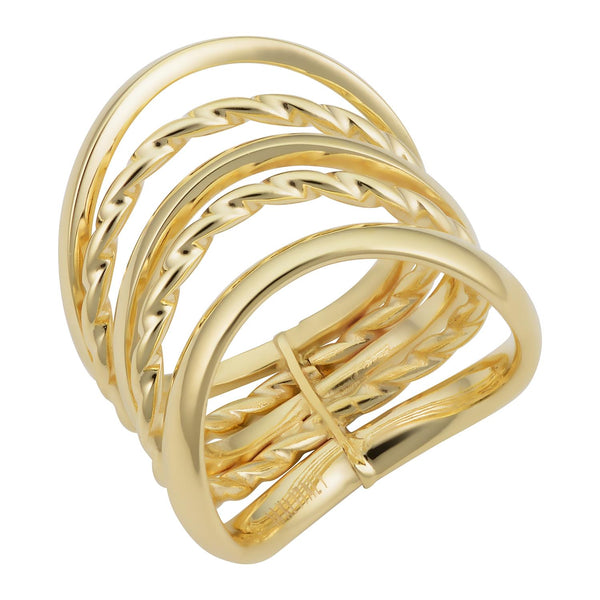 14KT Yellow Gold Fashion Ring; Size 7