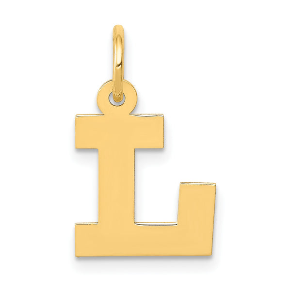 14KT Yellow Gold Initial Pendant-Chain Not Included; Initial L