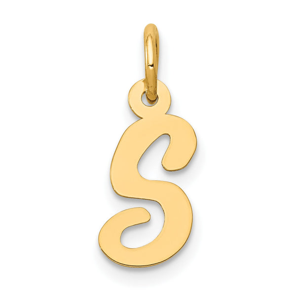 14KT Yellow Gold Initial Pendant-Chain Not Included; Initial S