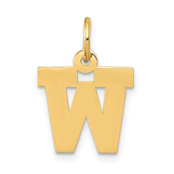 14KT Yellow Gold Initial Pendant-Chain Not Included; Initial W