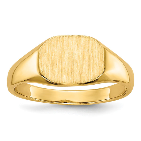 14KT Yellow Gold Signet Baby Ring; Size 2.5