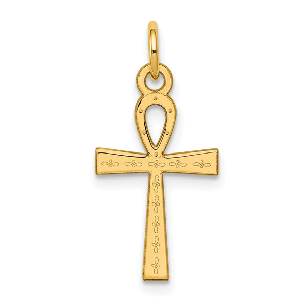 14KT Yellow Gold 22X11MM Cross Pendant-Chain Not Included