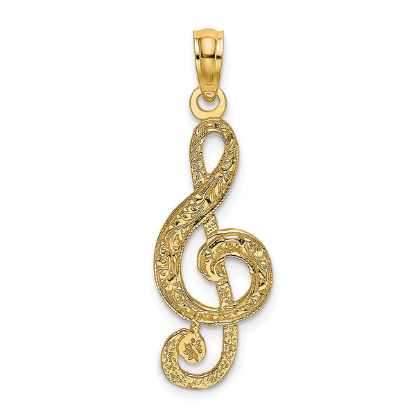 14k Clef Note Charm