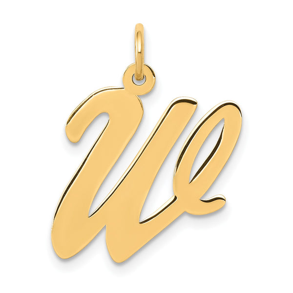 14k Large Script Initial W Charm