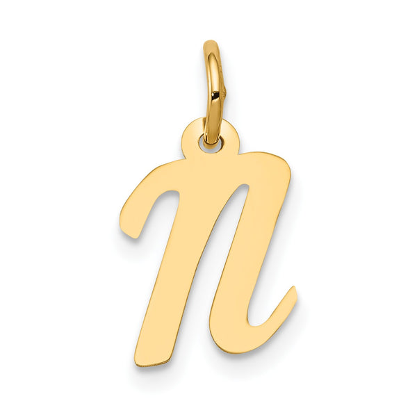 14k Small Script Initial N Charm