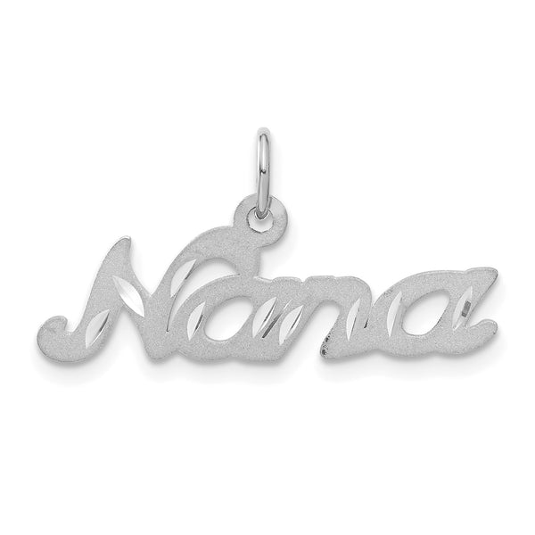 14k White Gold Nana Charm