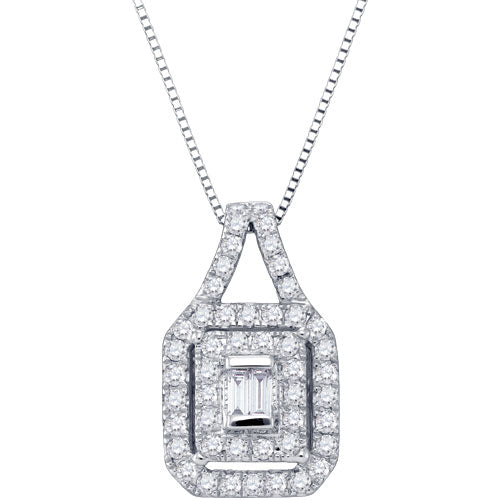 Signature 1/2 CTW Diamond 18" Pendant in 14KT White Gold