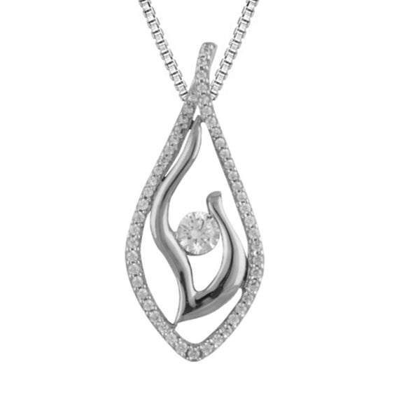 Signature 3/8 CTW Diamond Passion 18" Pendant in 14KT White Gold