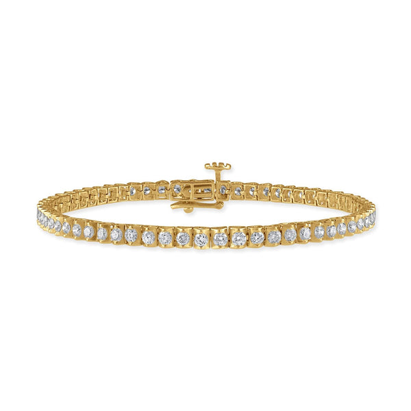 Signature EcoLove 3 CTW Diamond 7-inch Tennis Bracelet in 14KT Yellow Gold