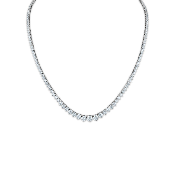 Signature EcoLove 10 CTW Diamond Tennis 16" Necklace in 14KT White Gold