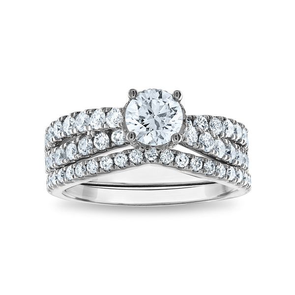 1-3/4 CTW Lab Grown Diamond Bridal Set in 14KT White Gold