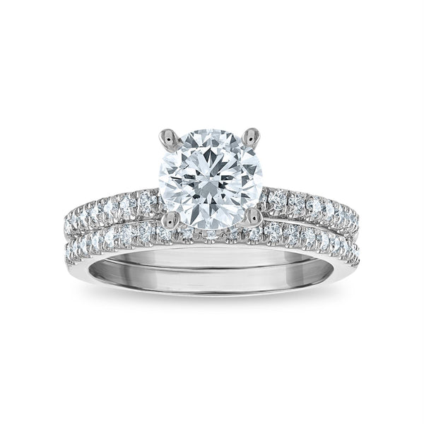 1-3/4 CTW Lab Grown Round Diamond Bridal Set in 14KT White Gold
