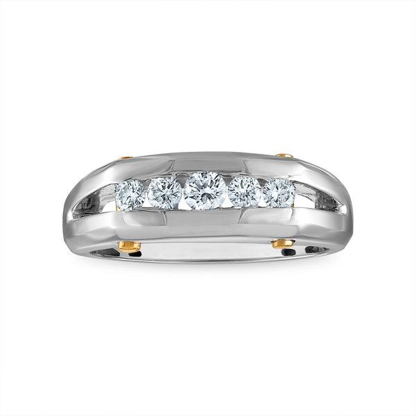 Signature EcoLove 1/2 CTW Lab Grown Diamond Wedding Ring in 14KT White and Yellow Gold