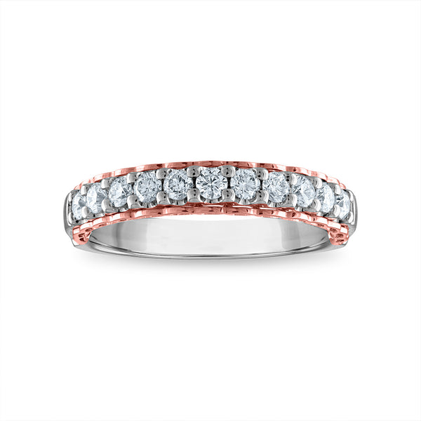 EcoLove 1/2 CTW Lab Grown Diamond Ring in 14KT White and Rose Gold
