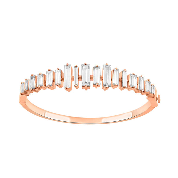 Signature EcoLove 5-3/4 CTW Diamond Tennis Bangle Bracelet in 14KT Rose Gold
