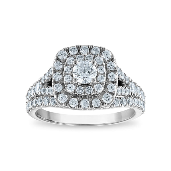 LoveSong 88 EcoLove 1 1/2 CTW Lab Grown Diamond Bridal Set Ring in 14KT White Gold