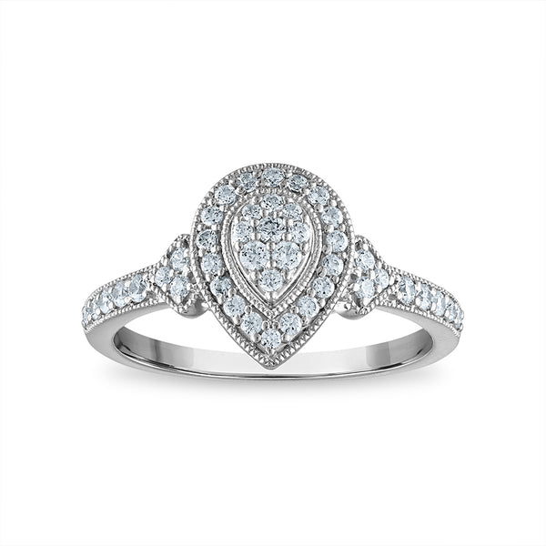 LoveSong EcoLove 3/8 CTW Lab Grown Diamond Promise Ring in 10KT White Gold