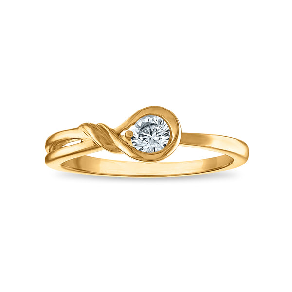 LoveSong EcoLove 1/4 CTW Lab Grown Diamond Infinity Ring in 10KT Yellow Gold