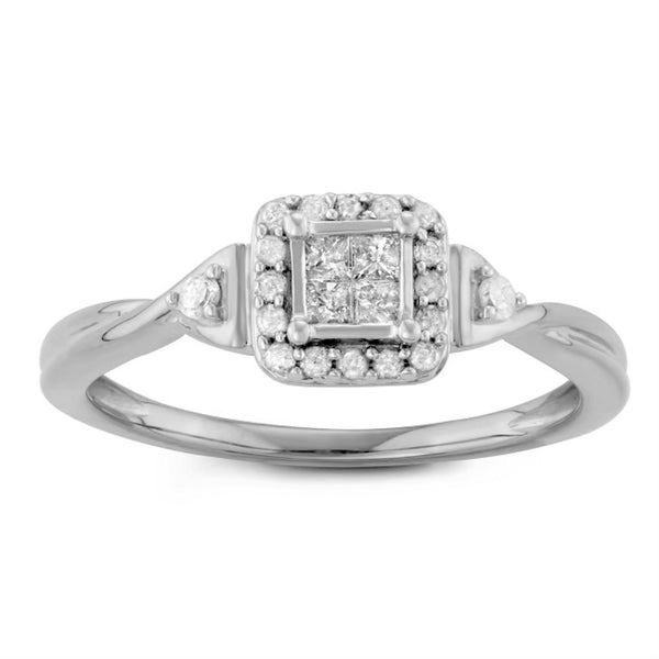 1/4 CTW Diamond Promise Ring in Sterling Silver