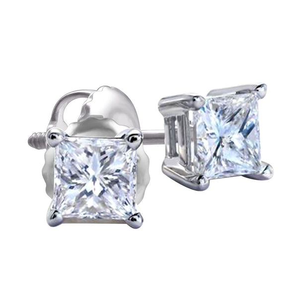 Premiere 1/3 CTW Diamond Solitaire Stud Earrings in 14KT White Gold