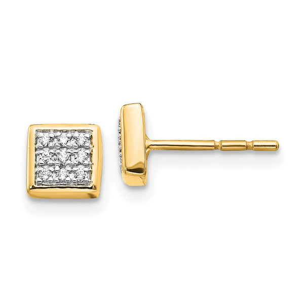 1/10 CTW Diamond Stud Earrings in 14KT Yellow Gold