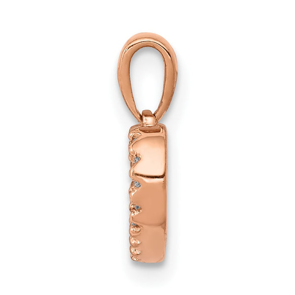 1/12 CTW Diamond Heart Pendant-Chain Not Included in 14KT Rose Gold