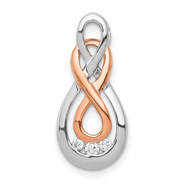 1/14 CTW Diamond Infinity Pendant-Chain Not Included in 14KT White and Rose Gold