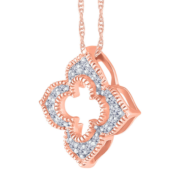 1/15 CTW Diamond Fashion 18" Pendant in 10KT Rose Gold