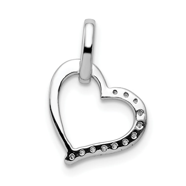 1/15 CTW Diamond Heart Pendant-Chain Not Included in 14KT White Gold