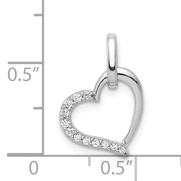 1/15 CTW Diamond Heart Pendant-Chain Not Included in 14KT White Gold