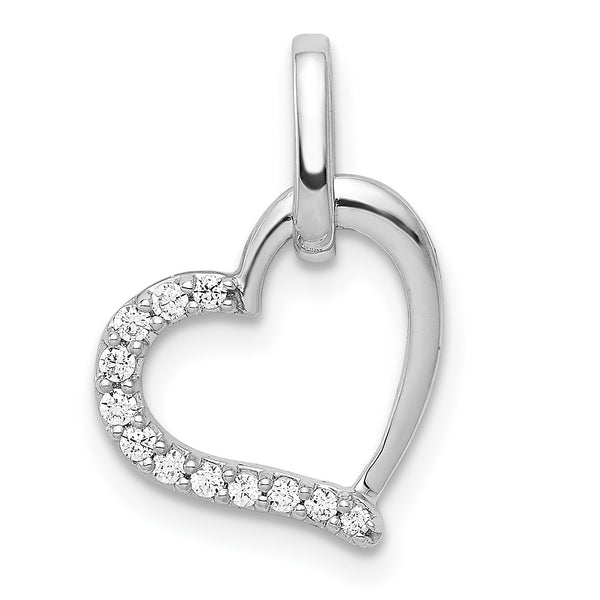 1/15 CTW Diamond Heart Pendant-Chain Not Included in 14KT White Gold