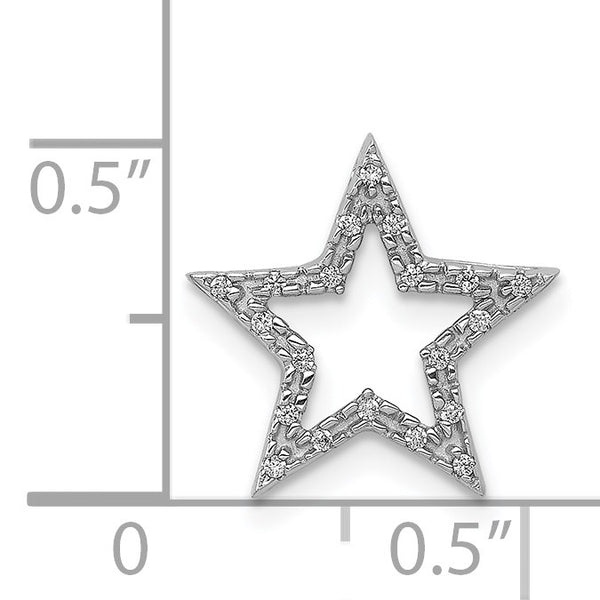 1/20 CTW Diamond Celestial Star Pendant-Chain Not Included in 14KT White Gold