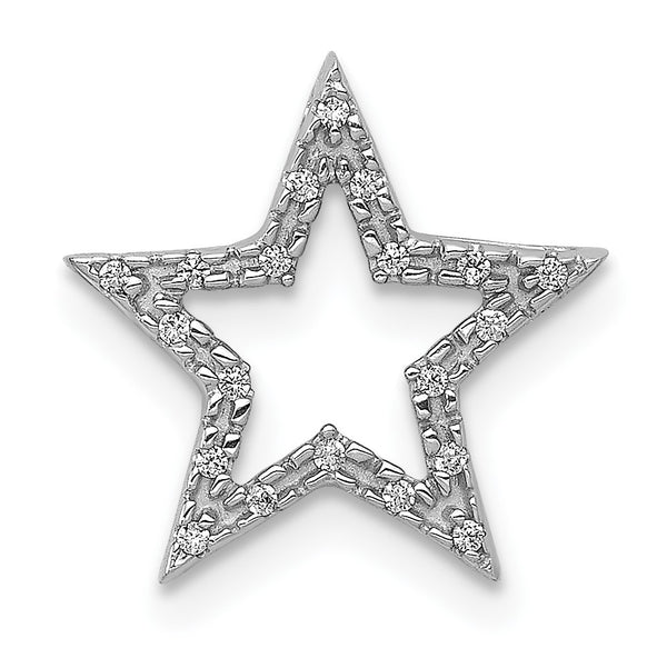 1/20 CTW Diamond Celestial Star Pendant-Chain Not Included in 14KT White Gold