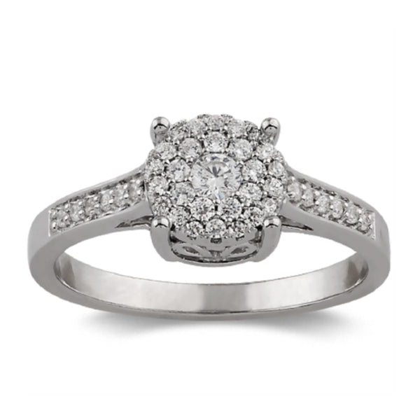 1/3 CTW Diamond Engagement Ring in 10KT White Gold