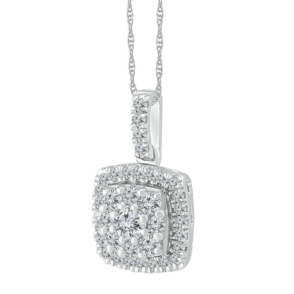 1/3 CTW Diamond Fashion 18" Pendant in 10KT White Gold